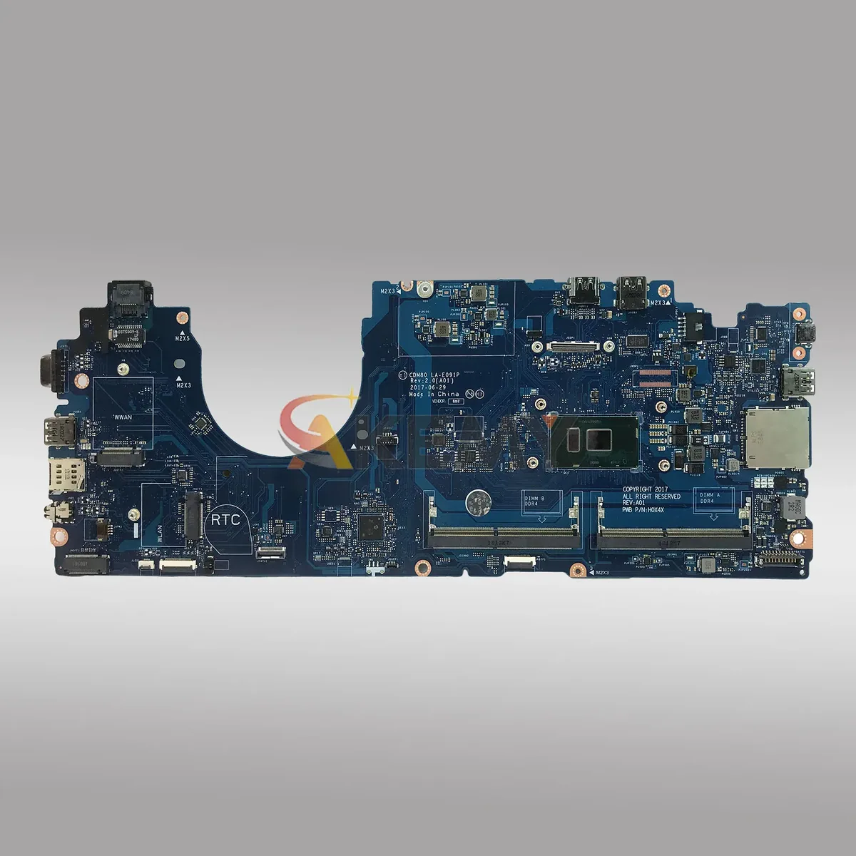 LA-E091P replacement motherboard for Dell Latitude 5580 laptops, compatible with i5-6200U or i5-7200U processors, fully tested and functional.