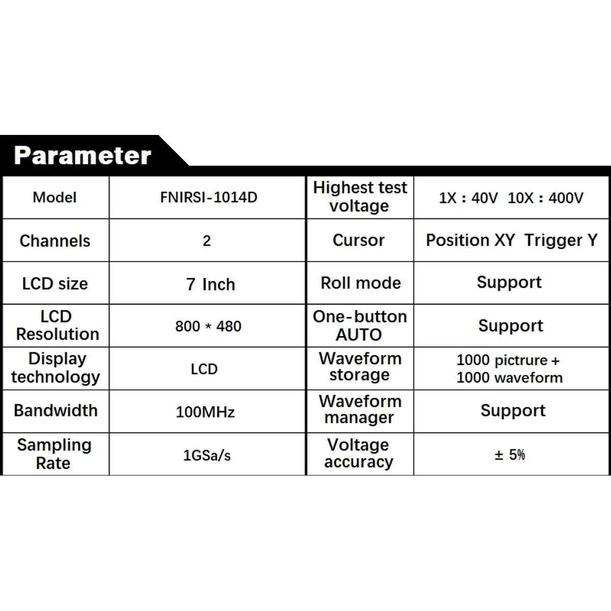 Oscilloscope Signal Generator | 100MHz* 2 Channel 1GSa/s | 1014D - Thumbnail 5
