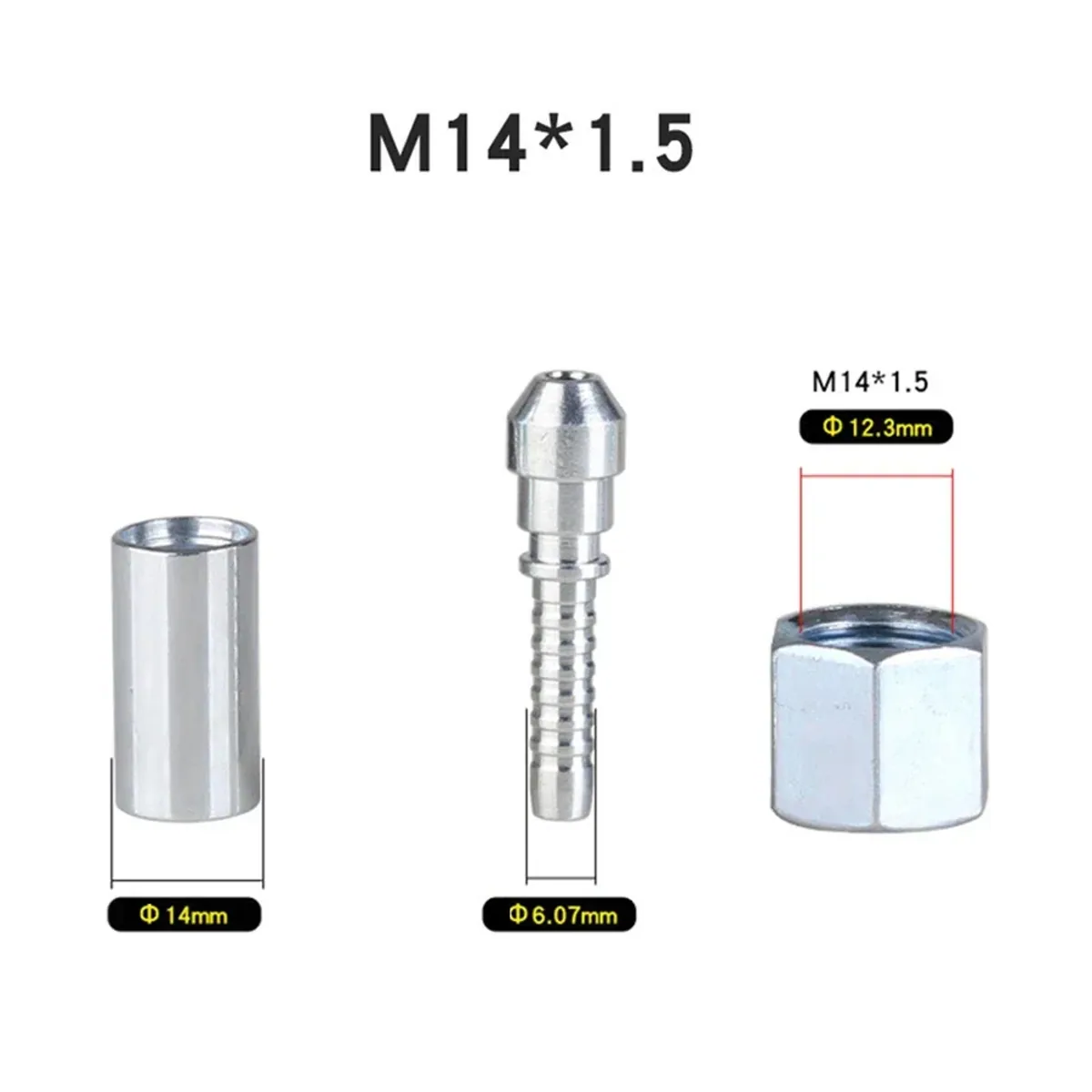Pressure Washer Hose Connector | M22*1.5 or M14*1.5 | 14mm and 15mm Hose - Thumbnail 2