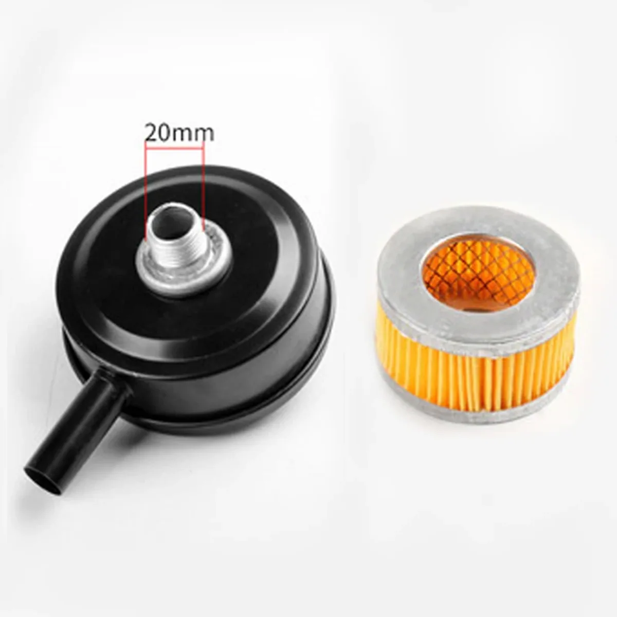 Compressor Parts Intake Filter Silencer | 20mm Thread | 95mm Housing - Thumbnail 3