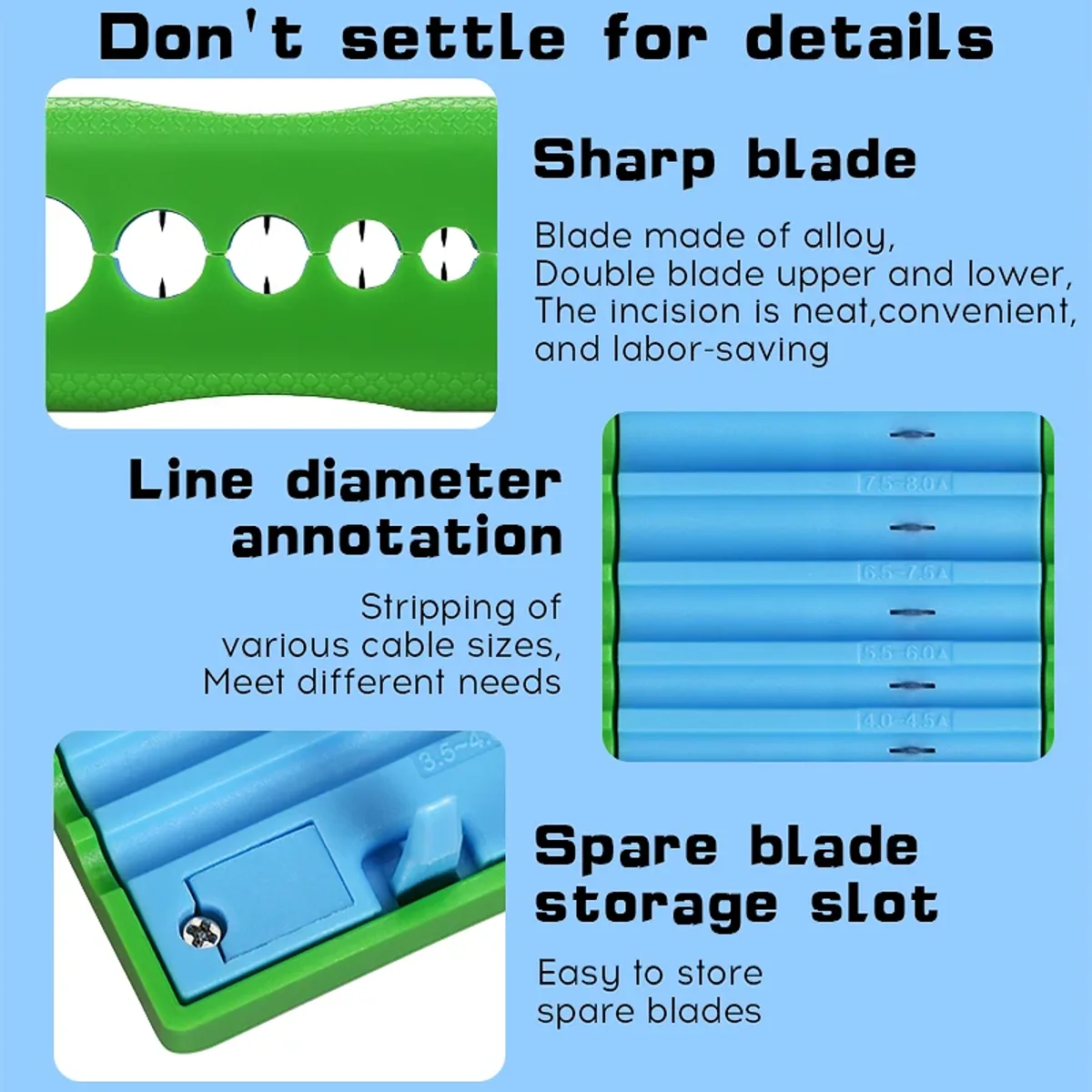 Loose Tube Fibre Stripping Tool A-3511 | 3.5 to 11mm | 6 Grooves - Thumbnail 6
