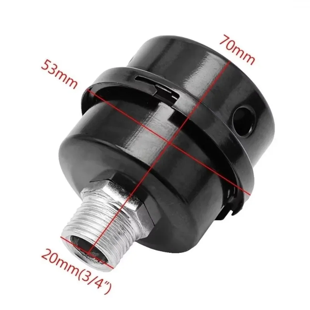 Air Compressor Accessories Intake Filter Silencer | 1/2, 5/8 or 3/4 Inch Thread - Thumbnail 3