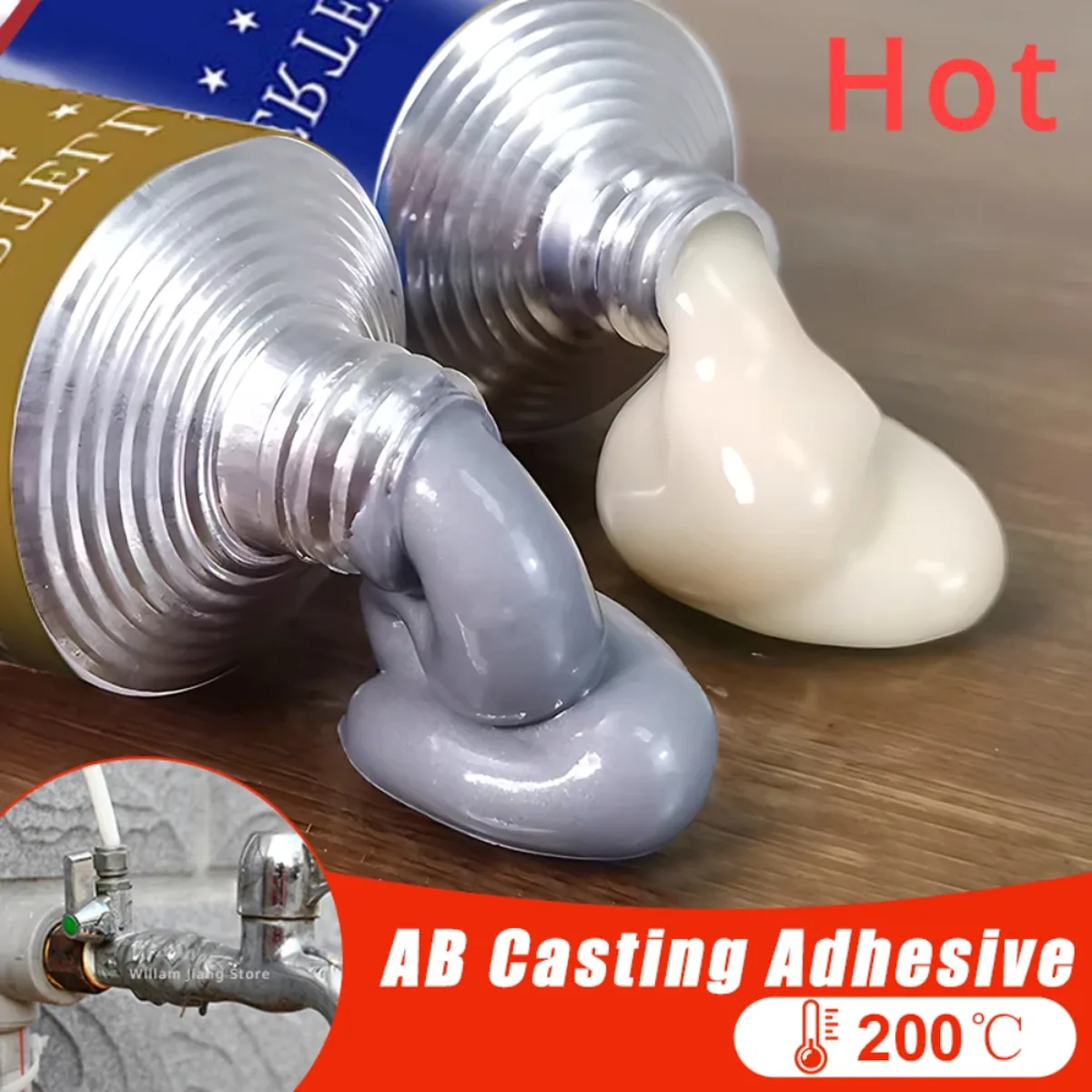 Professional-Grade Metal & Plastic Repair Epoxy | High-Strength, Heat-Resistant Adhesive - Image 1