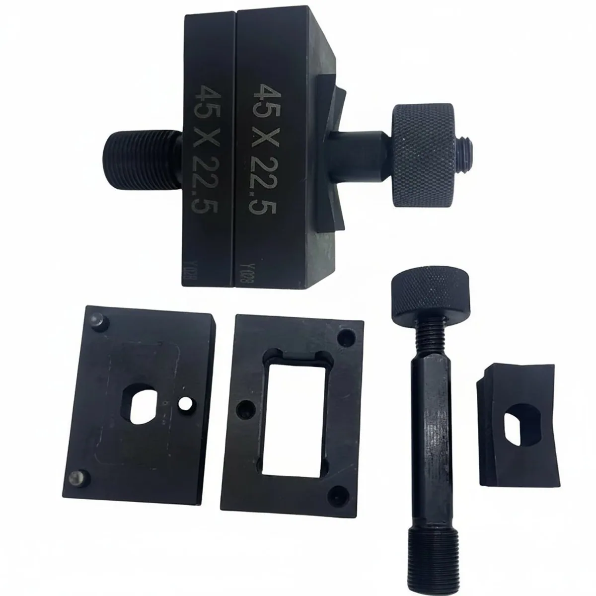 SYK-8/15 stainless steel manual punching die for creating 45x22.5mm square holes in sheet metal with hydraulic punch