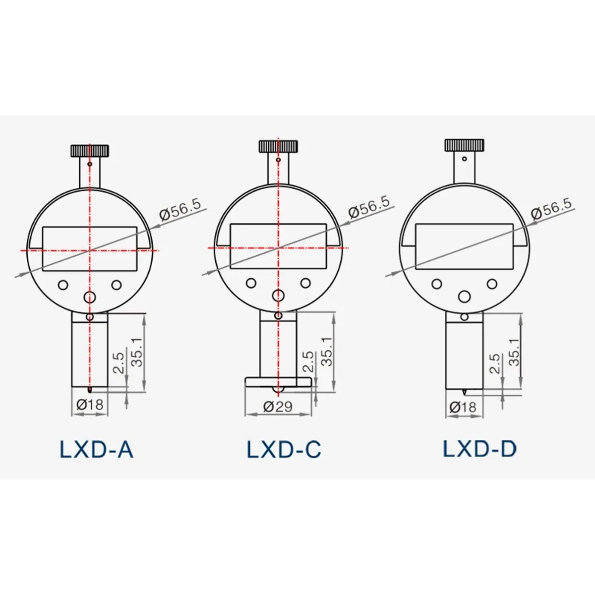 Digital Shore Hardness Tester LXD-A/C/D | 0 to 100 | 115 x 60 x 25mm - Thumbnail 2