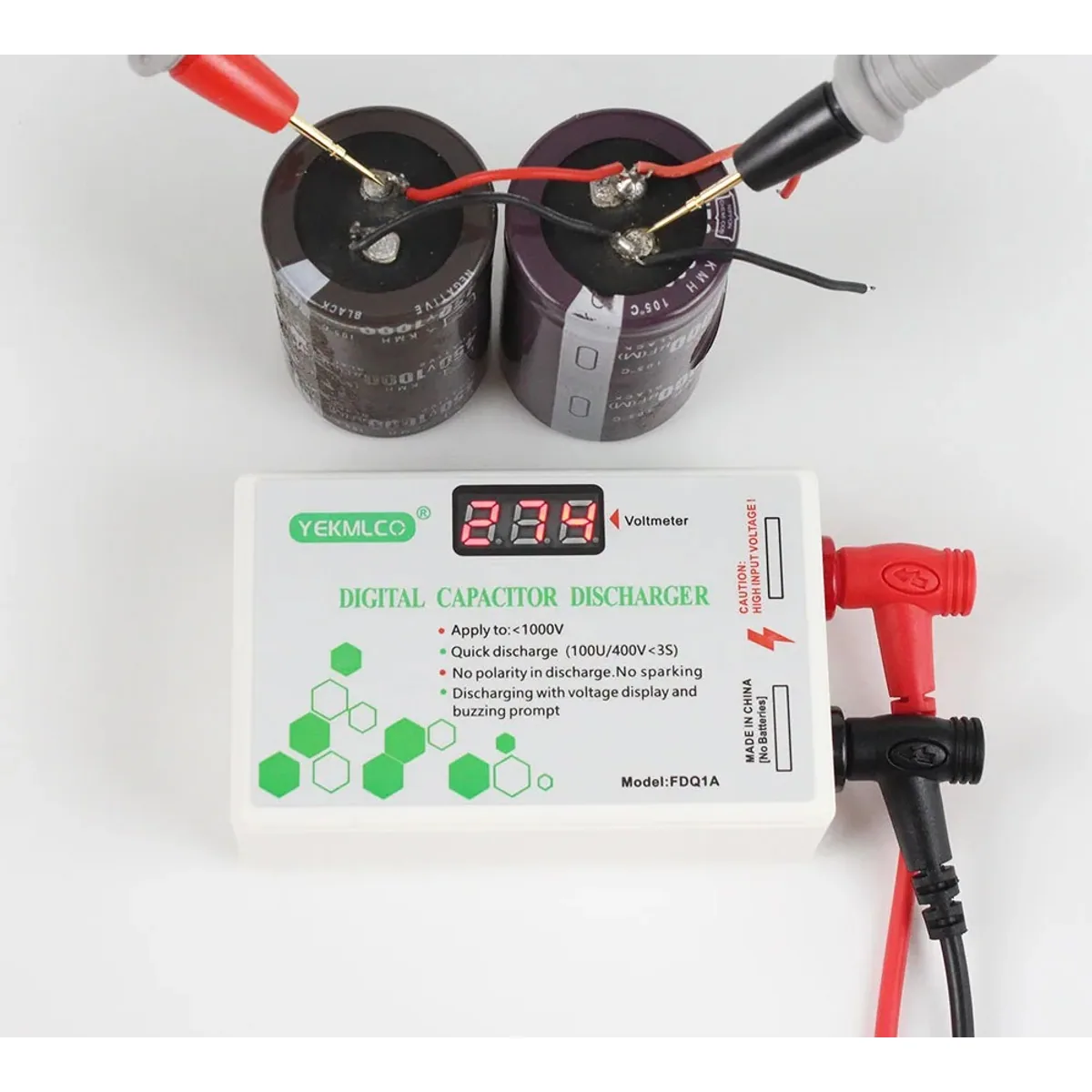 Digital Capacitor Discharge Tool | 10 to 1000V Voltage Display | FDQ1A or FDQ1 - Thumbnail 5