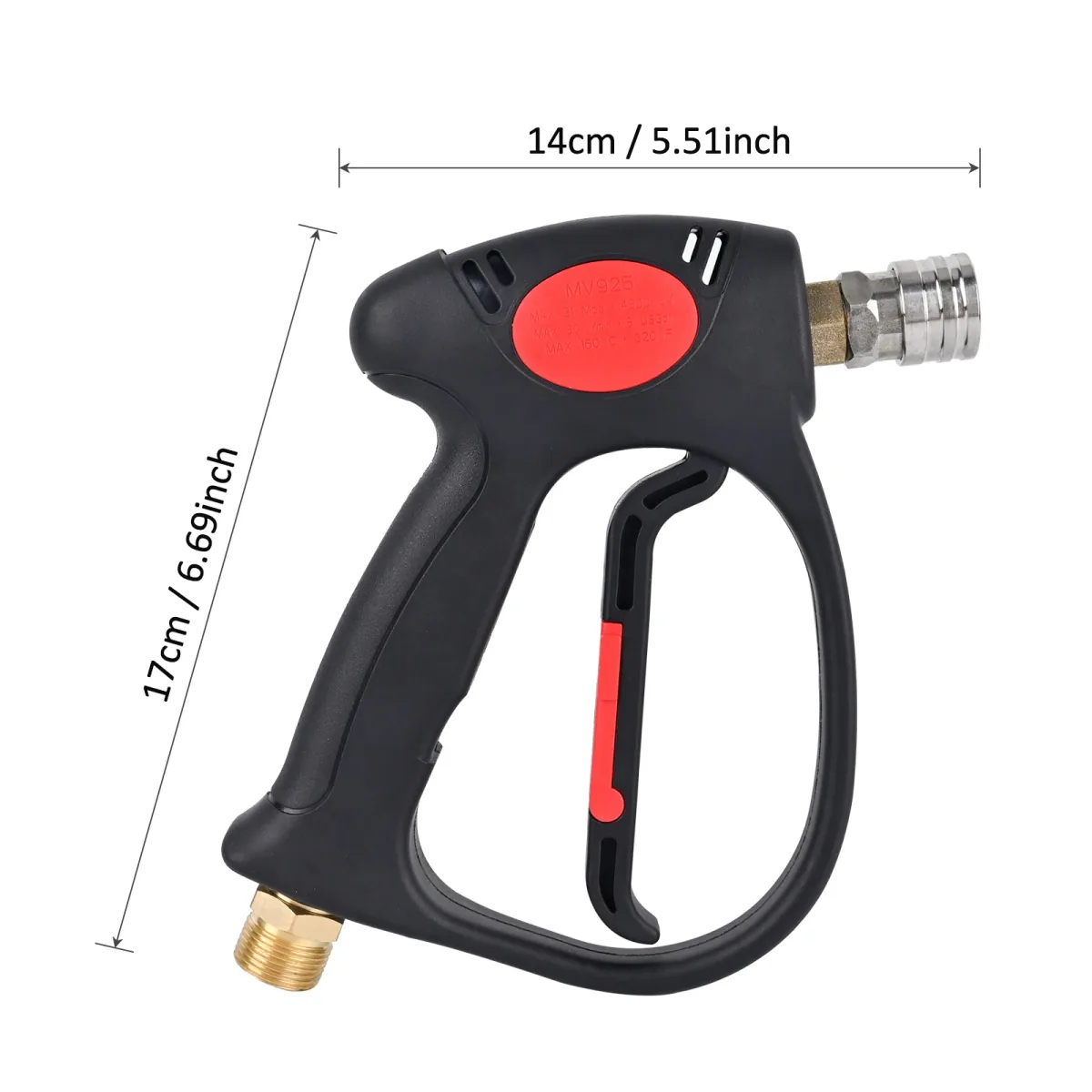 Pressure Washer Lance and Gun MV925 | 310 Bar | M22-14mm Swivel Inlet - Thumbnail 3