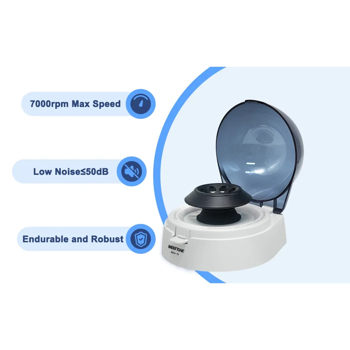 Microcentrifuge Benchtop Mini | 4000 or 7000rpm | Up to 2680xg - Thumbnail 3