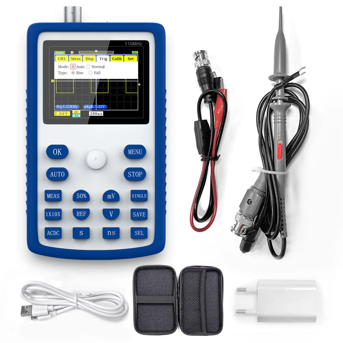 Handheld Oscilloscope 1C15 | 110MHz 500MSa/s | Single Channel ±400V