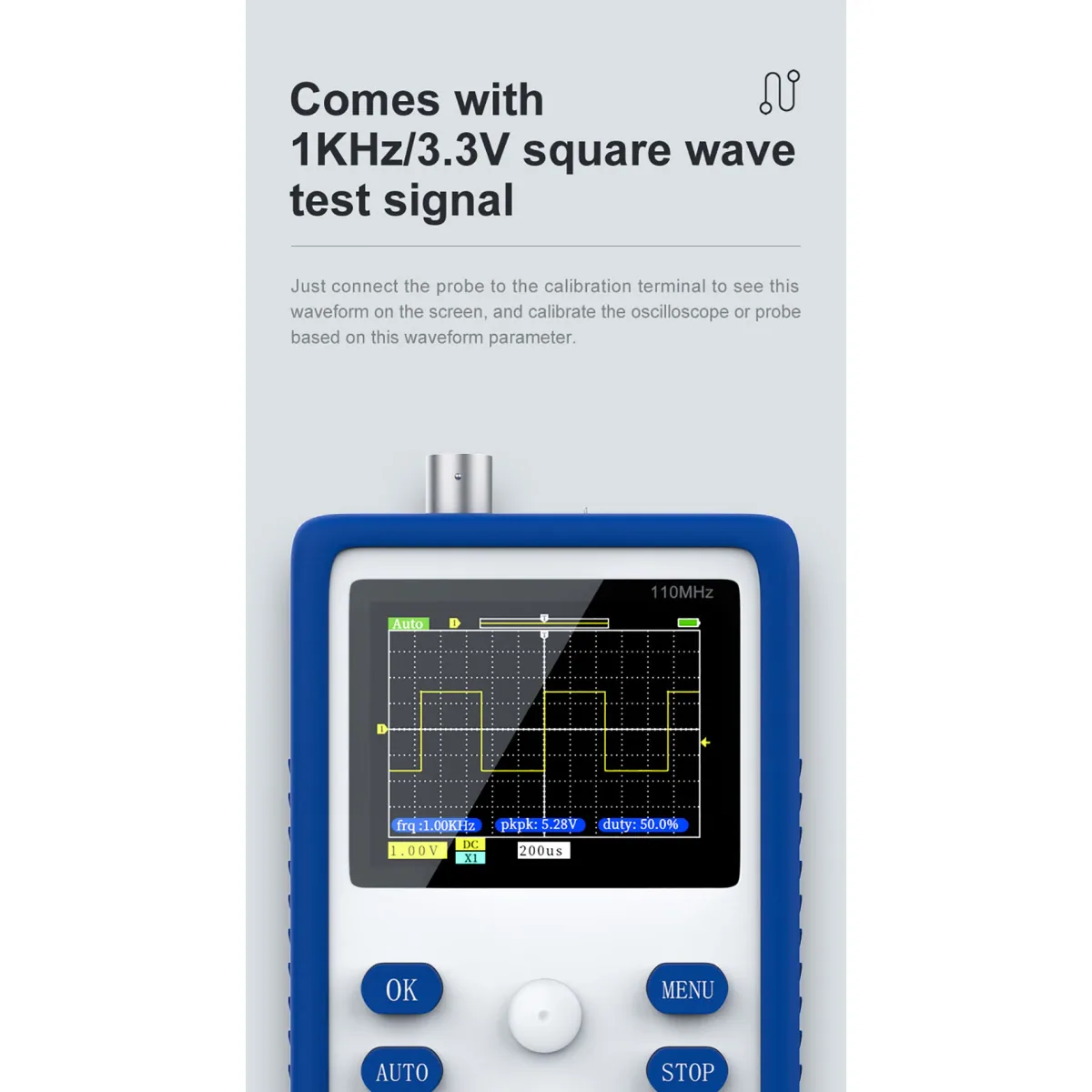 Handheld Oscilloscope 1C15 | 110MHz 500MSa/s | Single Channel ±400V - Thumbnail 4
