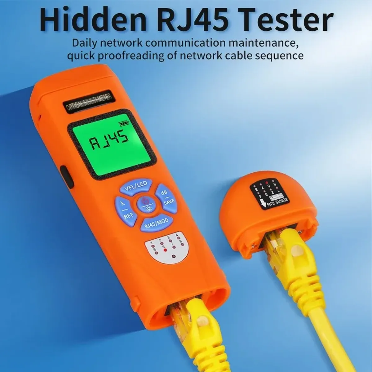 Optical Power Meter with VFL AUA-C70/C50 | 10 Wavelengths | RJ45 Tester - Thumbnail 8