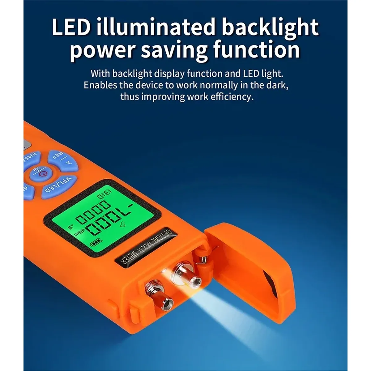 Optical Power Meter with VFL AUA-C70/C50 | 10 Wavelengths | RJ45 Tester - Thumbnail 4