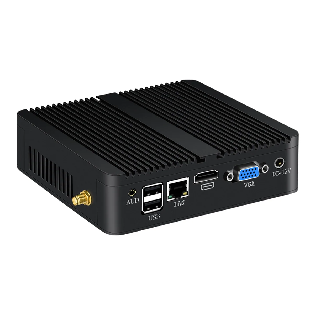 Fanless Mini PC | Dual Display HDMI VGA | Gigabit LAN Aluminium - Thumbnail 5