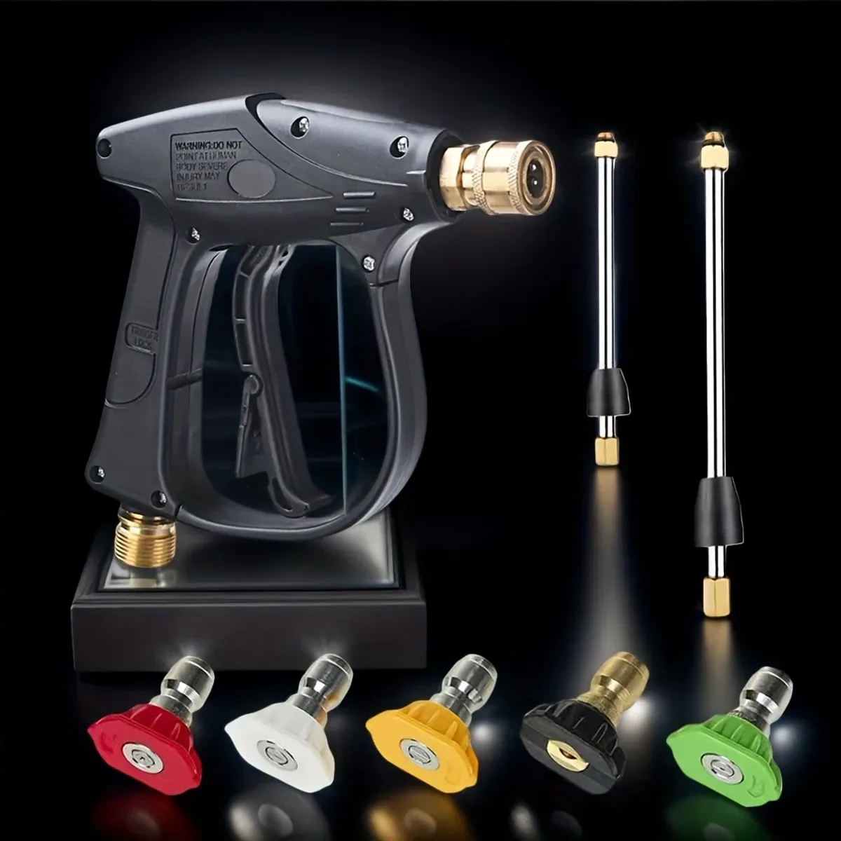 Pressure Washer Lance and Gun | M22 Thread | 5 Nozzles | M14 Extension