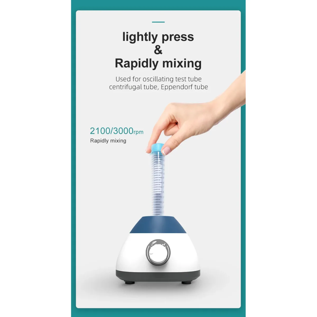 Mini Vortex Mixer VM-300 | Up to 3000rpm | 50ml Capacity - Thumbnail 3
