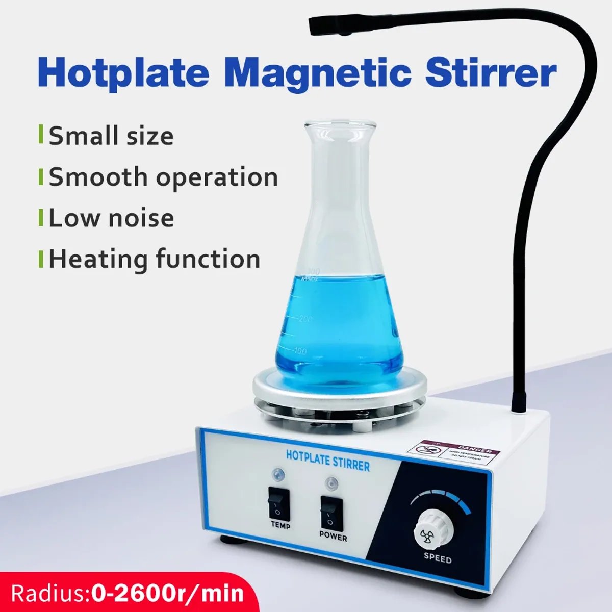 Magnetic Stirrer Hot Plate | 0-2600RPM | 280°C | 2000ml Working Capacity - Thumbnail 4