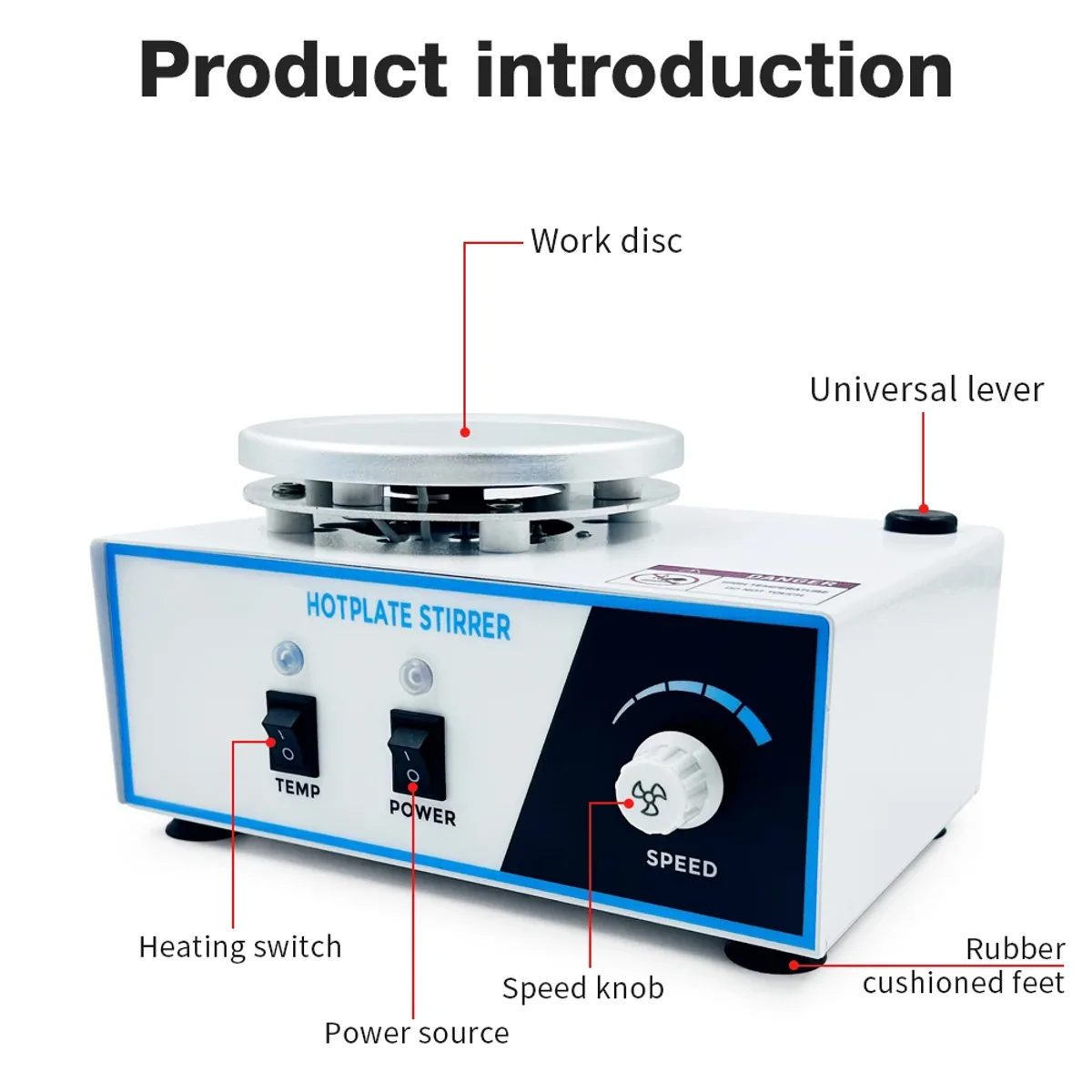 Magnetic Stirrer Hot Plate | 0-2600RPM | 280°C | 2000ml Working Capacity - Thumbnail 5