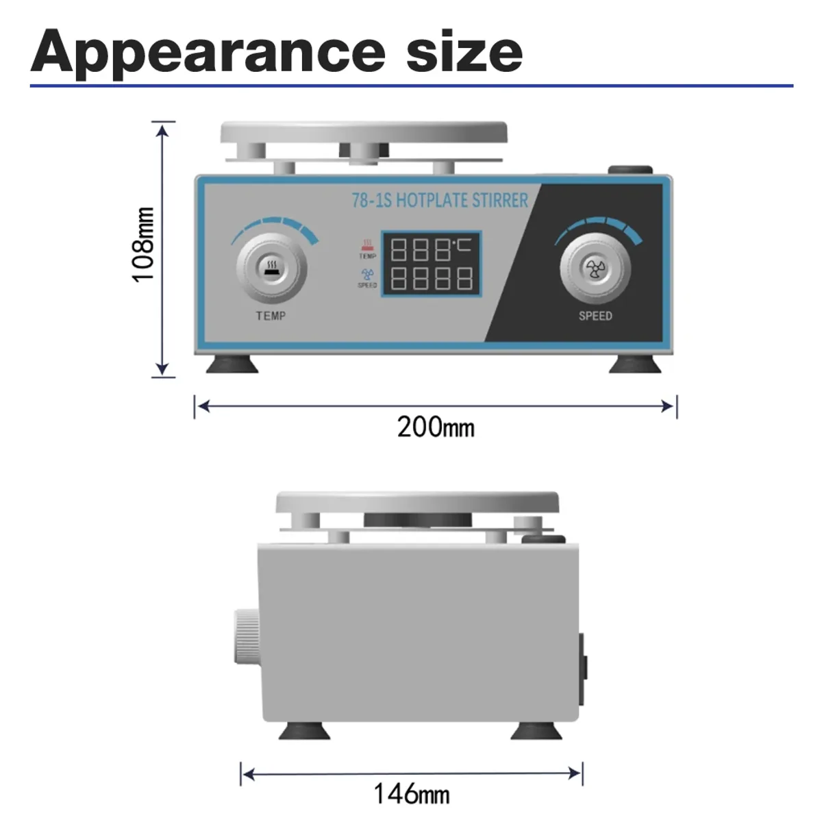 Magnetic Stirrer Hot Plate | 0-2600RPM | 280°C | 2000ml Working Capacity - Thumbnail 2