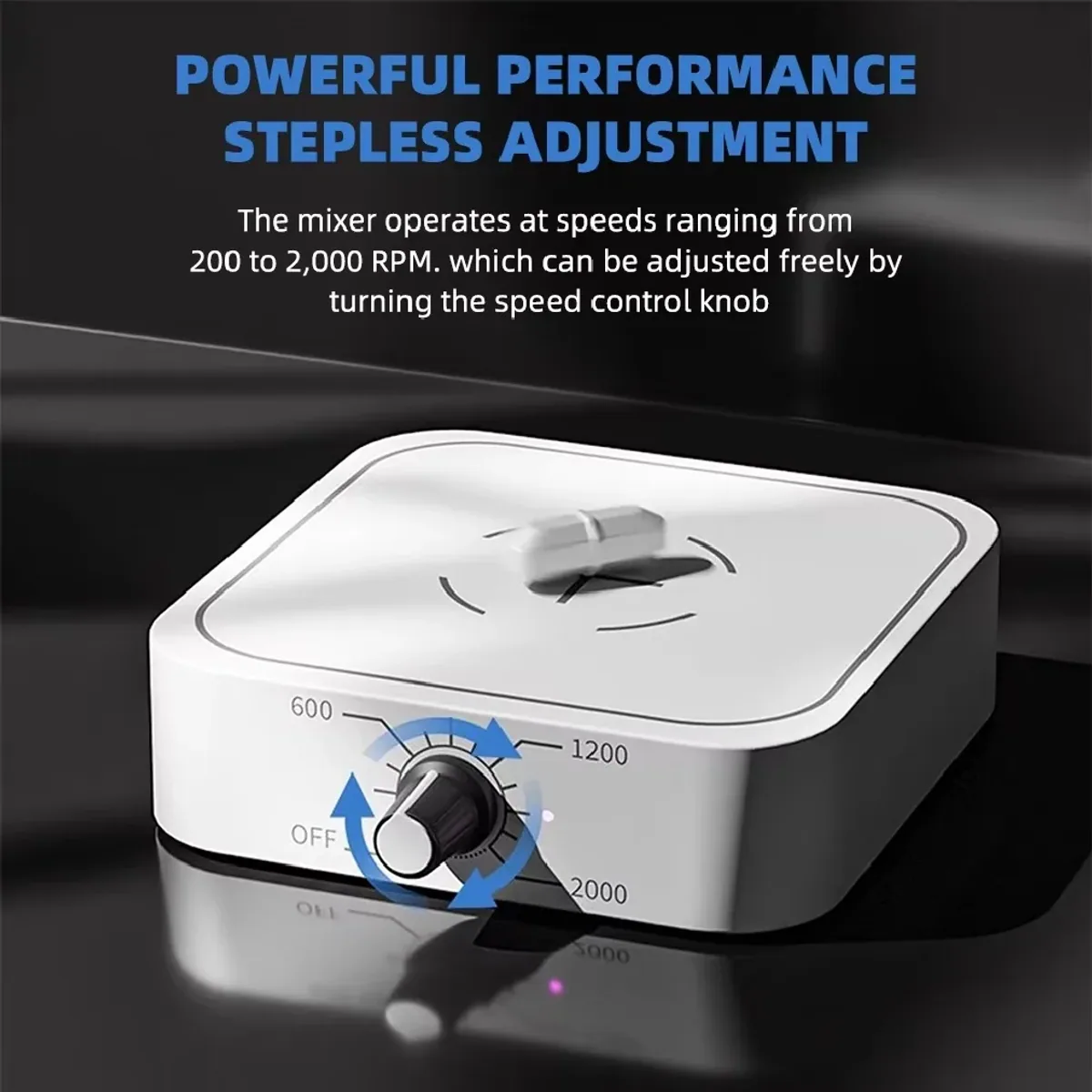 USB Rechargeable Magnetic Stirrer 2608C1 | 200 to 2000RPM | 1.0 to 1.5L - Thumbnail 6