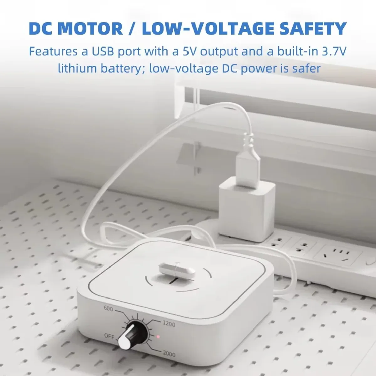 USB Rechargeable Magnetic Stirrer 2608C1 | 200 to 2000RPM | 1.0 to 1.5L - Thumbnail 3