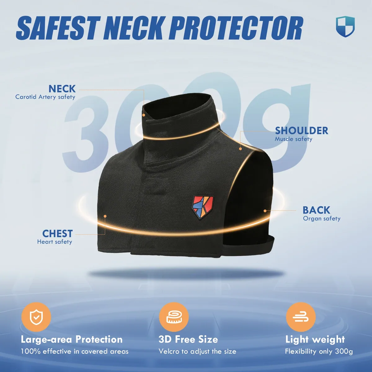Anti-Stab Chest & Neck Guard | Cut-Resistant Self-Defense Body Armor
