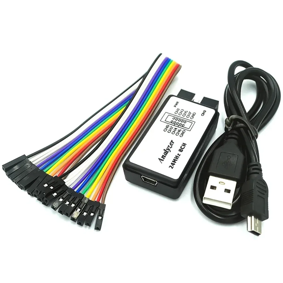 USB Logic Analyser 24MHz 8 Channel | 24Msps | SPI, I2C, UART Decoding - Image 1