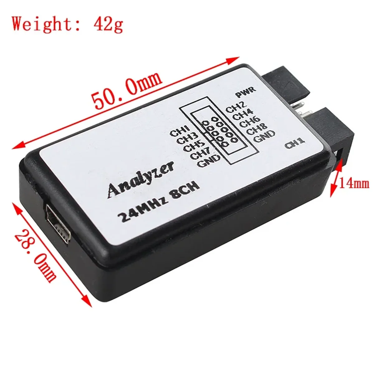 USB Logic Analyser 24MHz 8 Channel | 24Msps | SPI, I2C, UART Decoding - Thumbnail 2