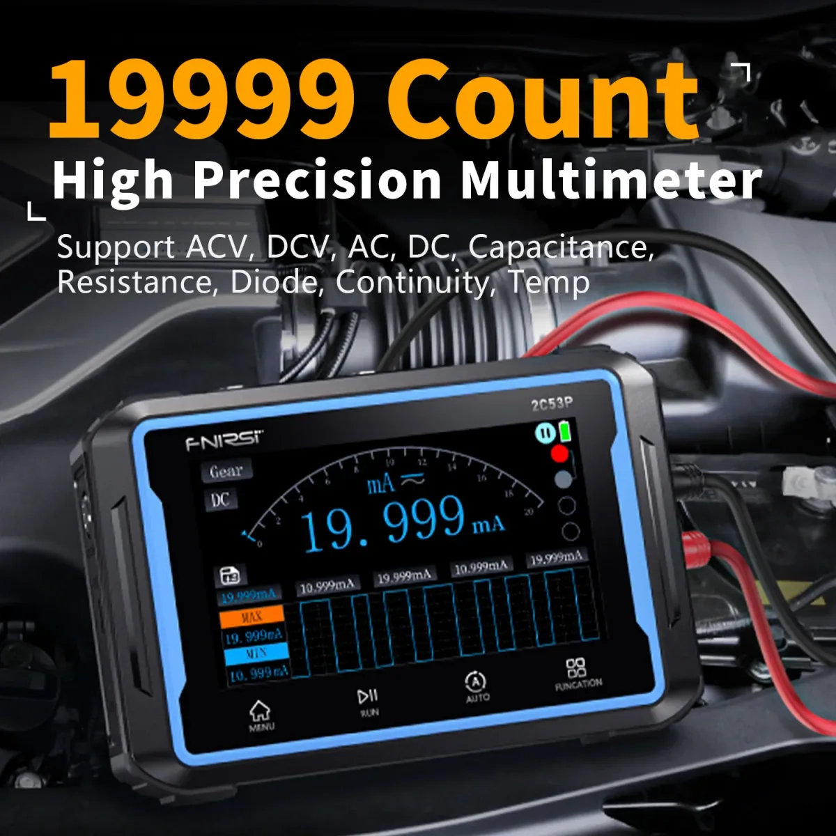 Touchscreen Oscilloscope Multimeter 2C53P | 2CH 50MHz 250MSa/s | 3 in 1 - Thumbnail 4