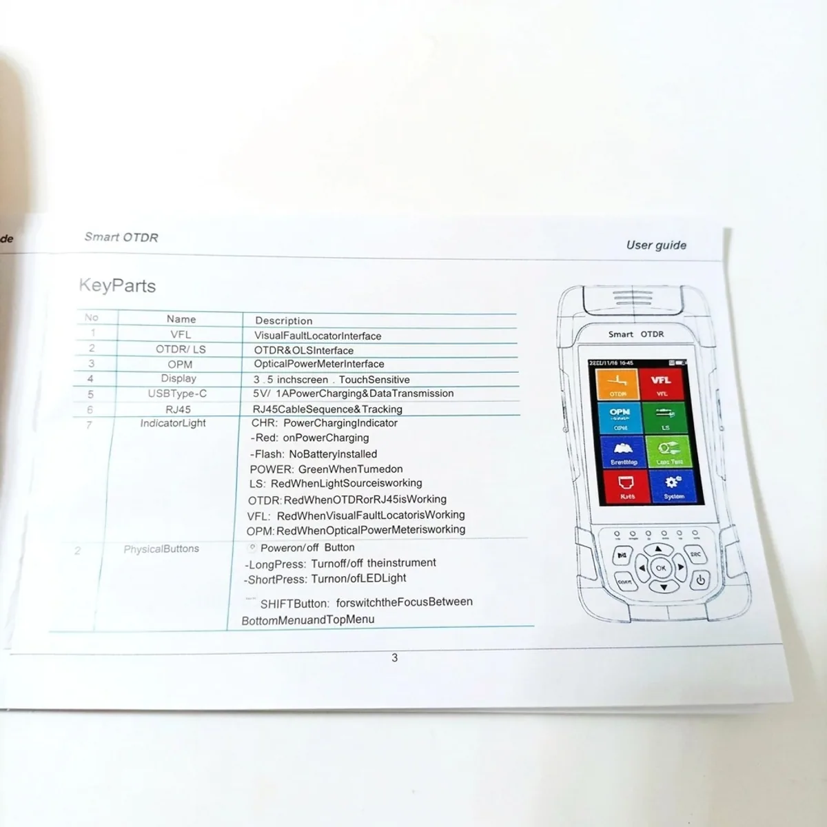 Optical Time Domain Reflectometer HJ1000 | 90km Range | Touch Screen, RJ45 - Thumbnail 4