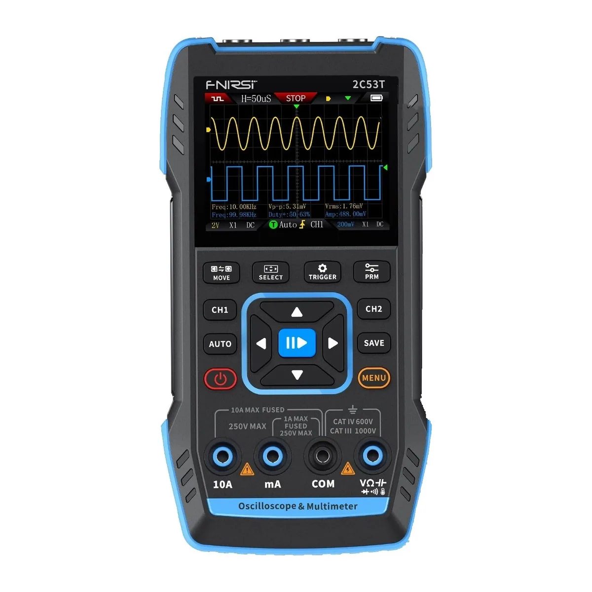 Handheld Oscilloscope Multimeter 2C53T/2C23T | 2CH up to 50MHz | 3 in 1
