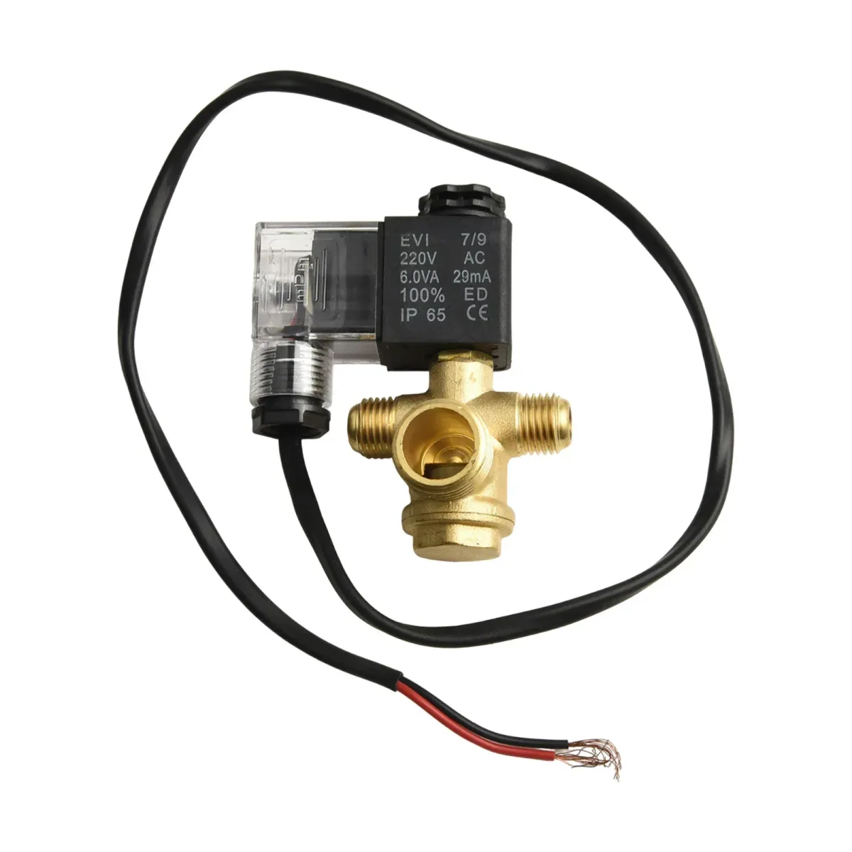 Air Compressor Unloader Valve | Solenoid + Check Valve | 220V AC | 5 Sizes - Thumbnail 3