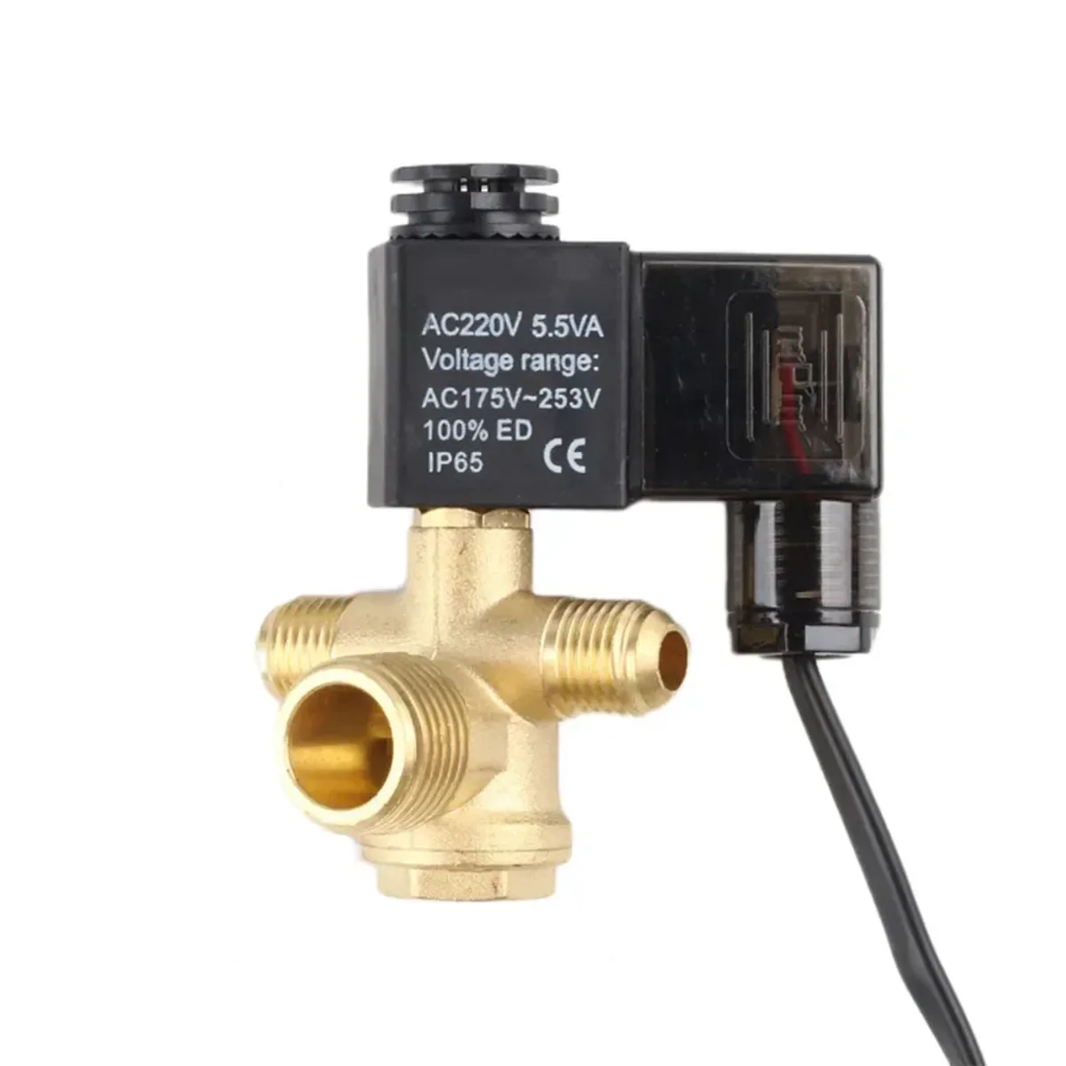 Air Compressor Unloader Valve | Solenoid + Check Valve | 220V AC | 5 Sizes - Thumbnail 4