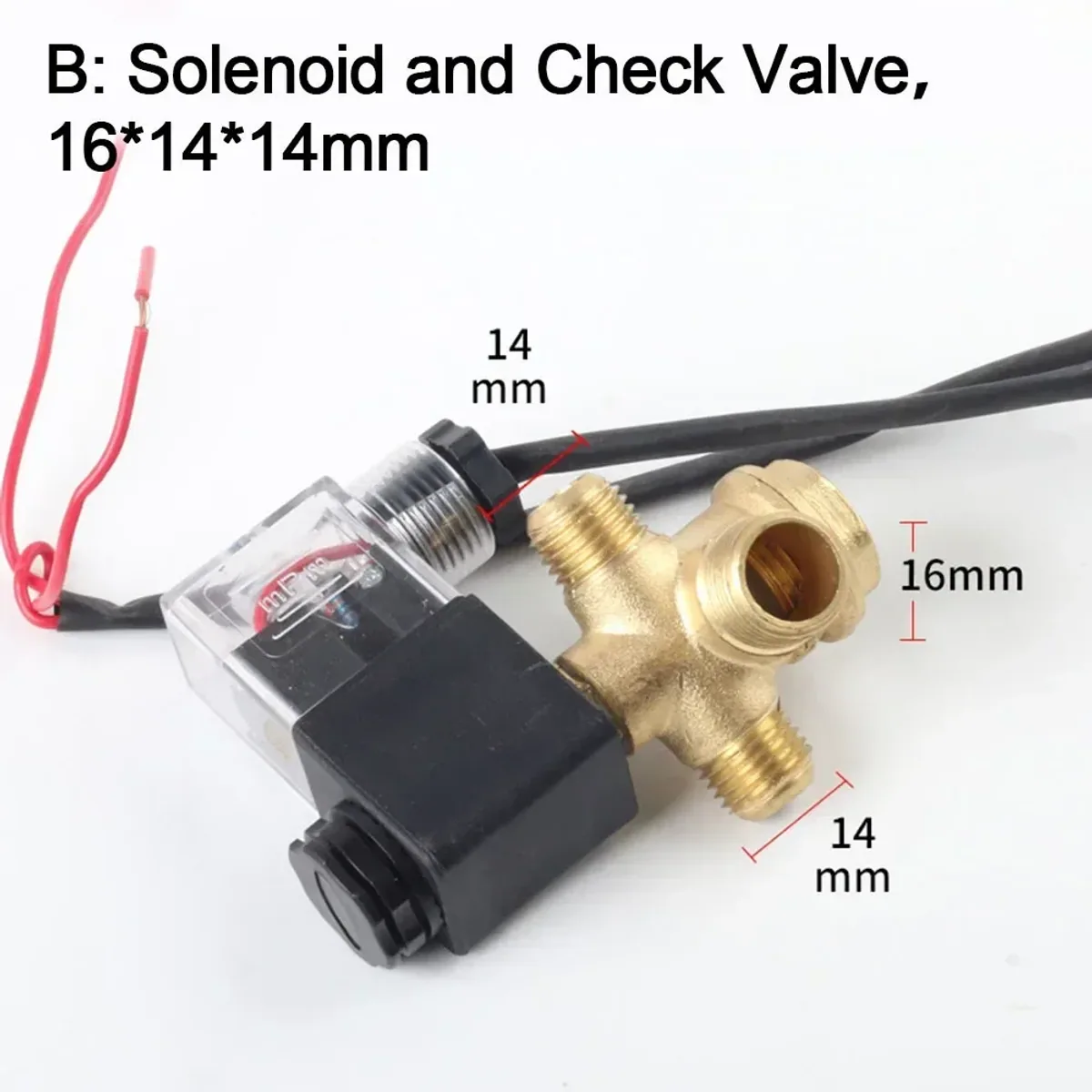 Air Compressor Unloader Valve | Solenoid + Check Valve | 220V AC | 5 Sizes - Thumbnail 5
