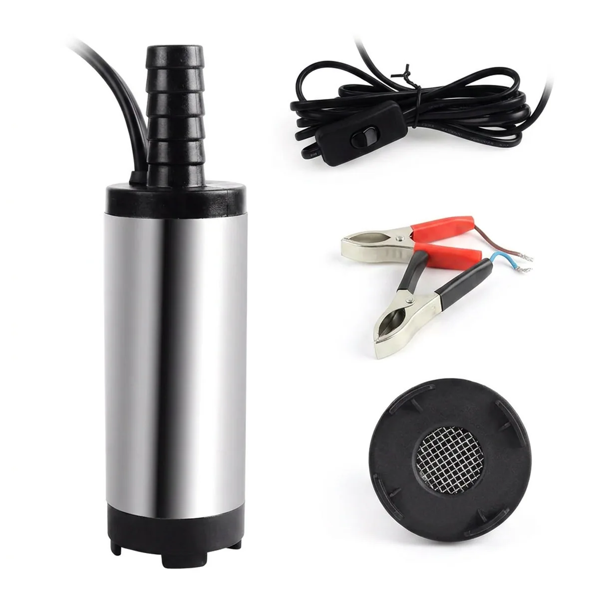 Transfer Pump | 38mm Stainless Steel Body | 12V 24V DC 12L/min Flow - Thumbnail 2