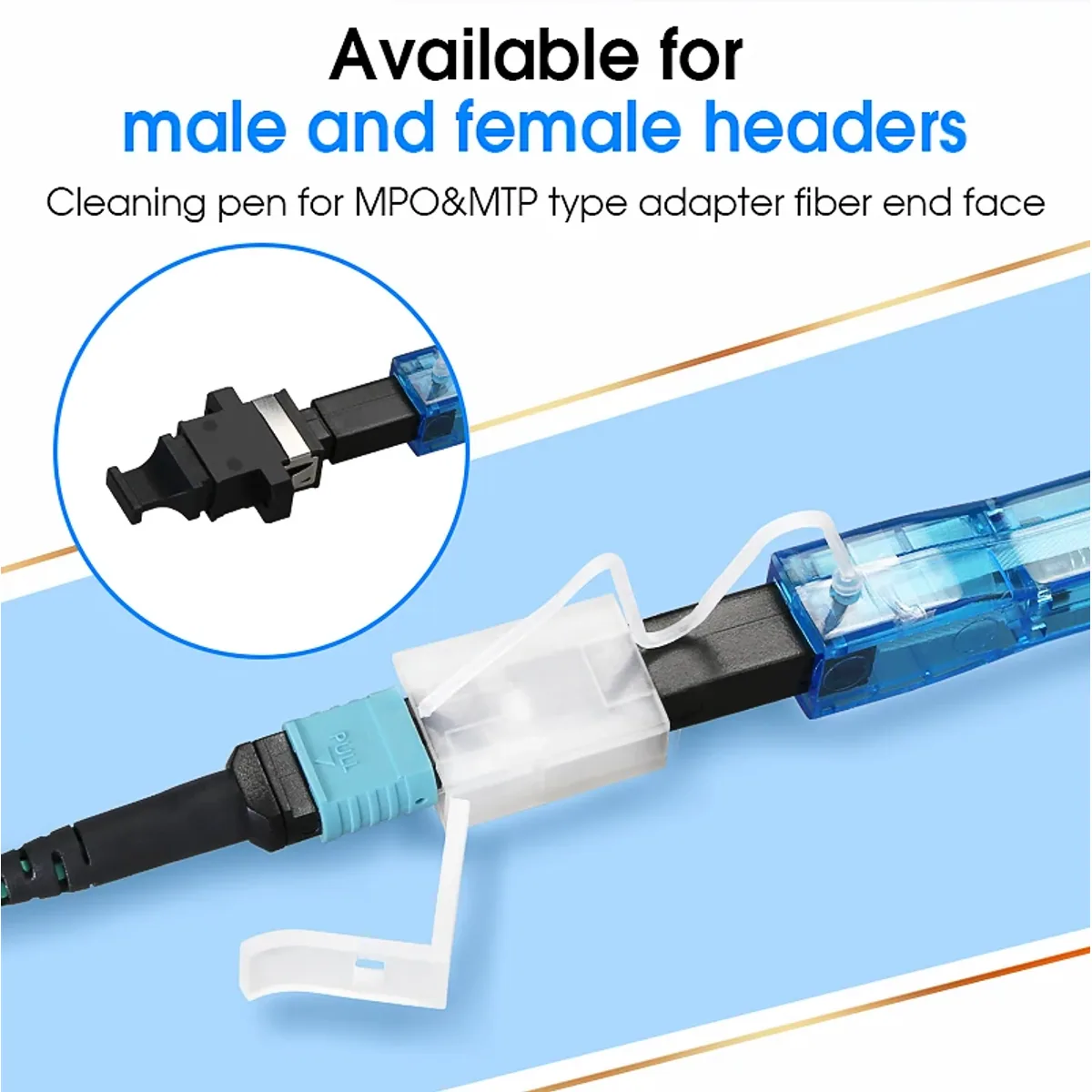 MPO/MTP Fibre Cleaning Pen AUA-M600 | Over 600 Cleans | Male and Female - Thumbnail 6
