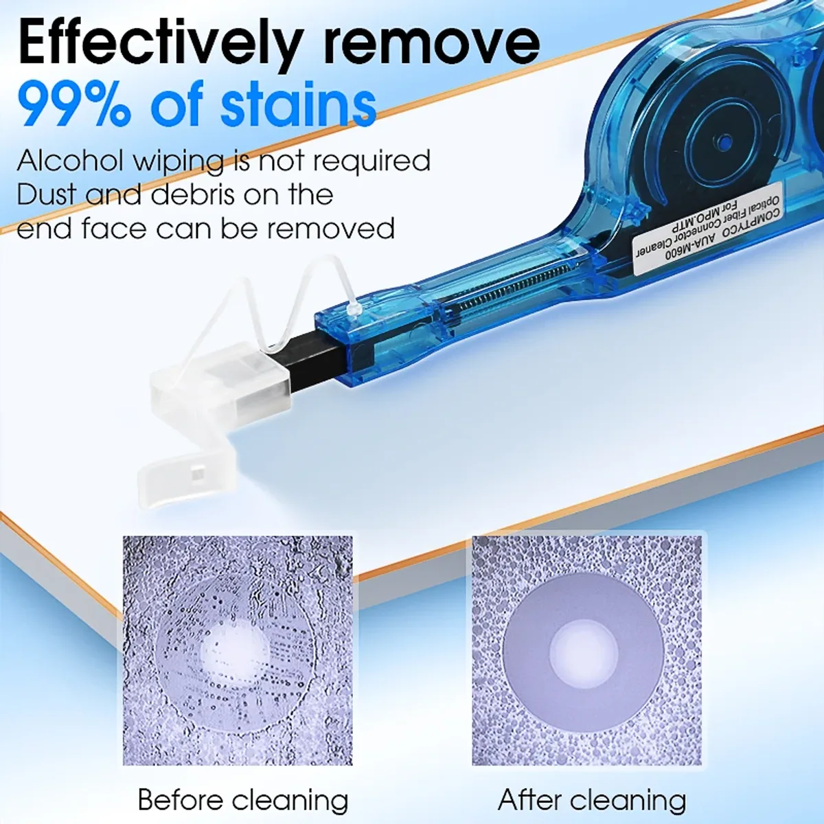 MPO/MTP Fibre Cleaning Pen AUA-M600 | Over 600 Cleans | Male and Female - Thumbnail 7