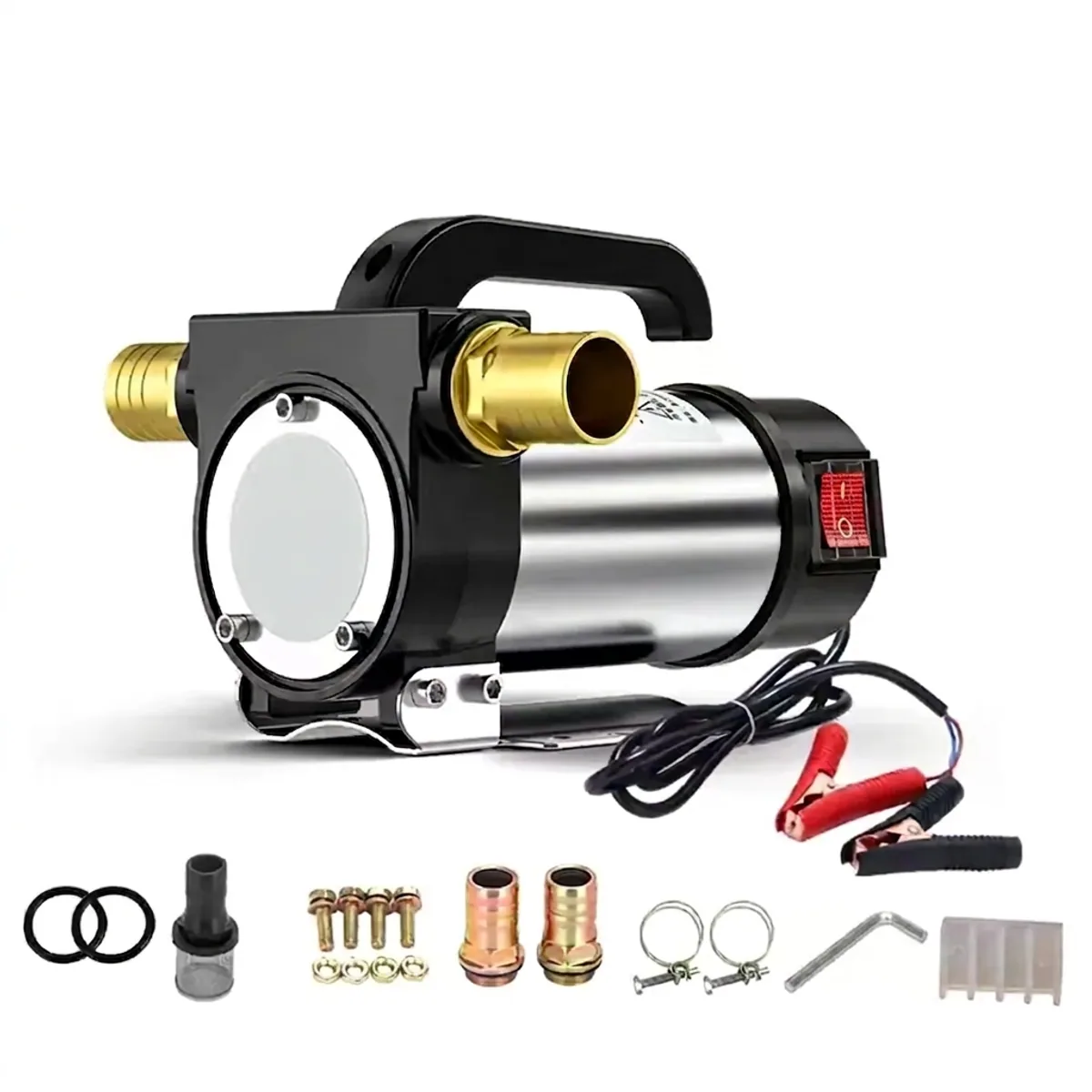 Heavy-Duty Diesel Transfer Pump | Self-Priming Refueling | For RV and Truck - Thumbnail 2