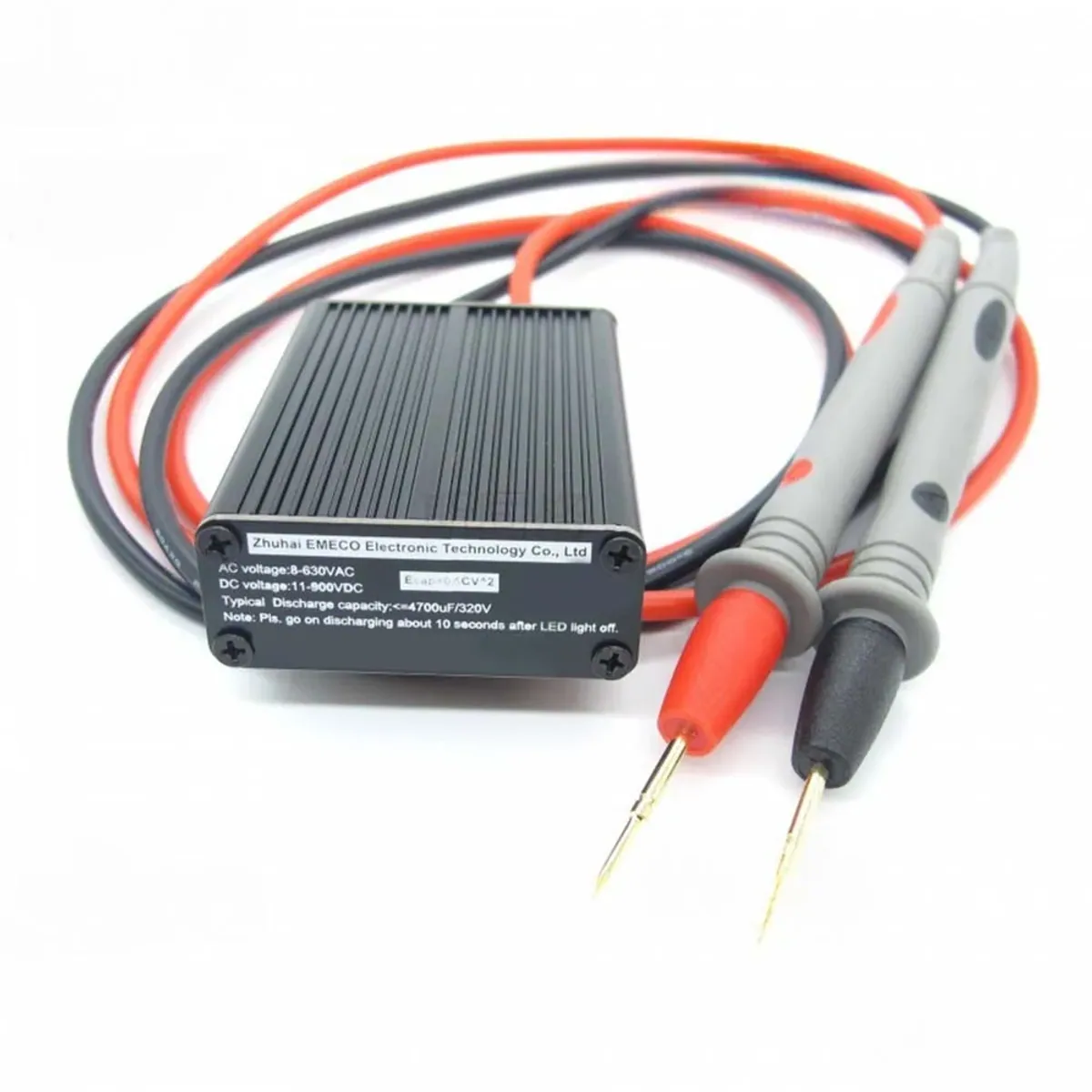 AC/DC Capacitor Discharge Tool | LED and Buzzer | 630V AC, 900V DC - Thumbnail 3