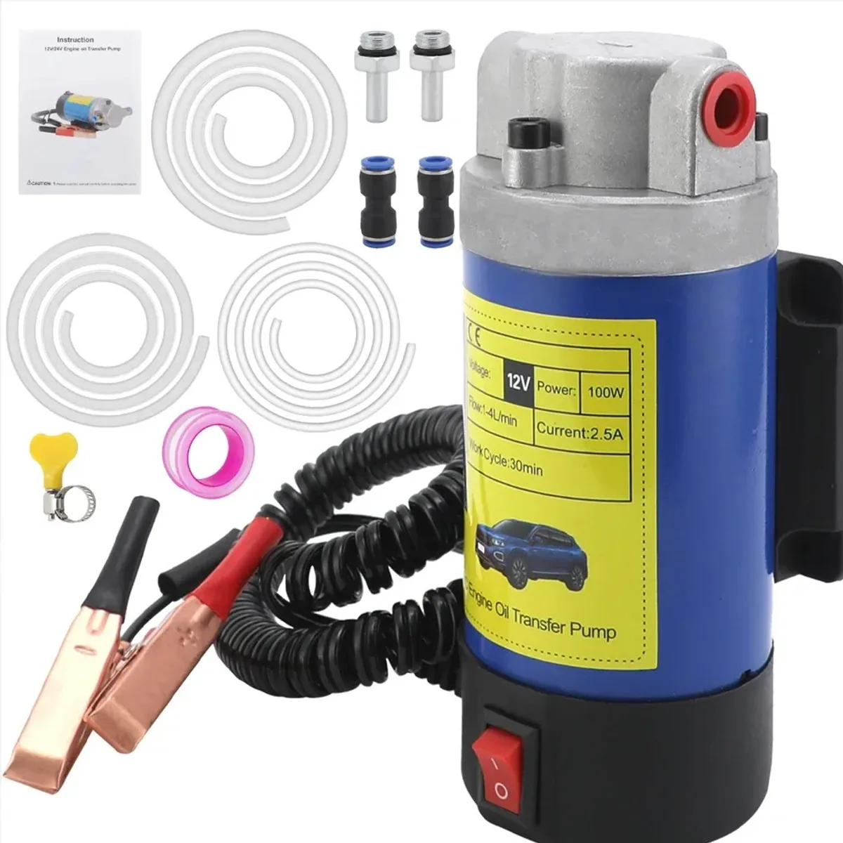 Oil Transfer Pump | 1-4L/min Diesel Scavenge | 12V Car Fluid Change - Thumbnail 4