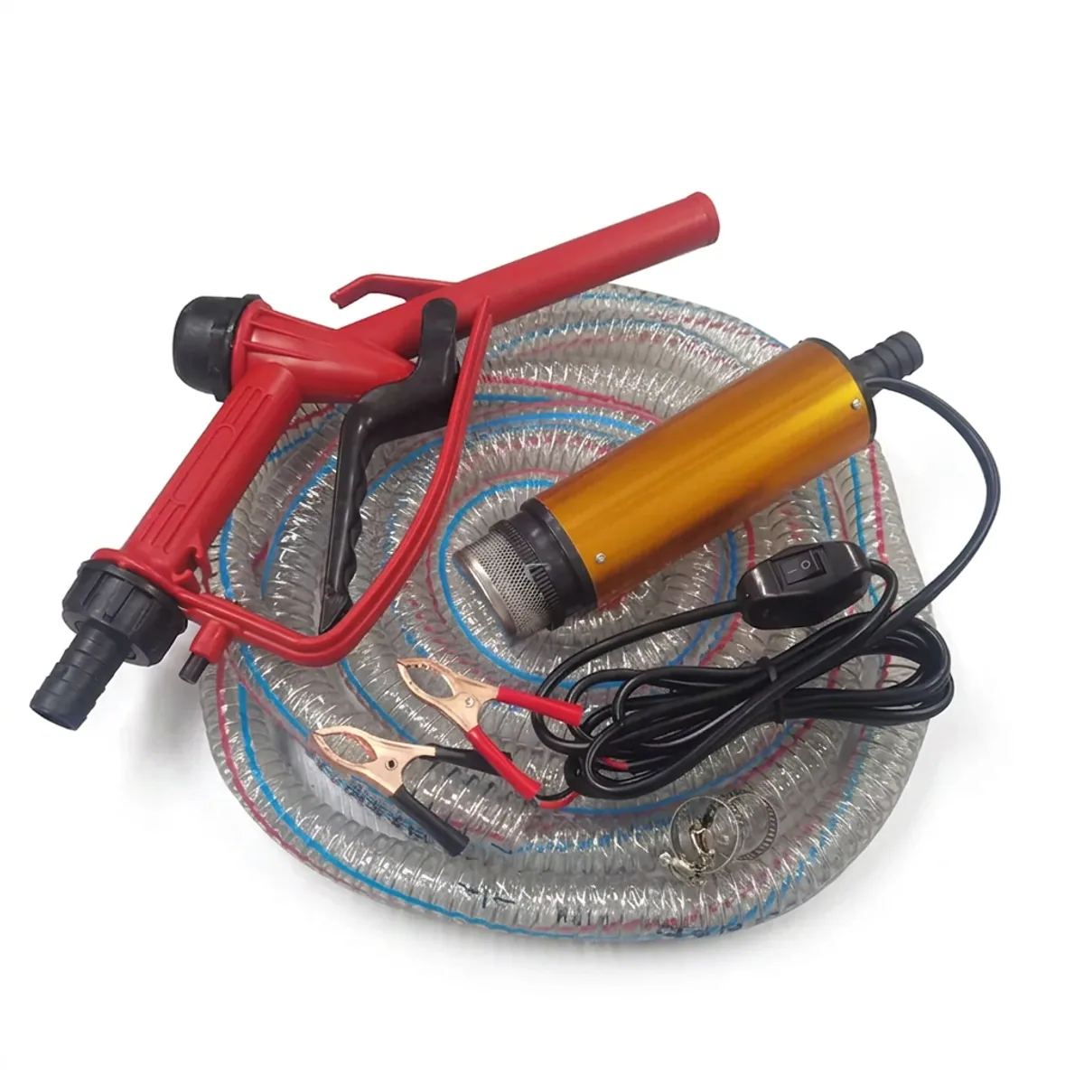 Pump Kit with Refueling Gun | 4m Hose Stainless Steel | 12V 24V 51mm - Thumbnail 9