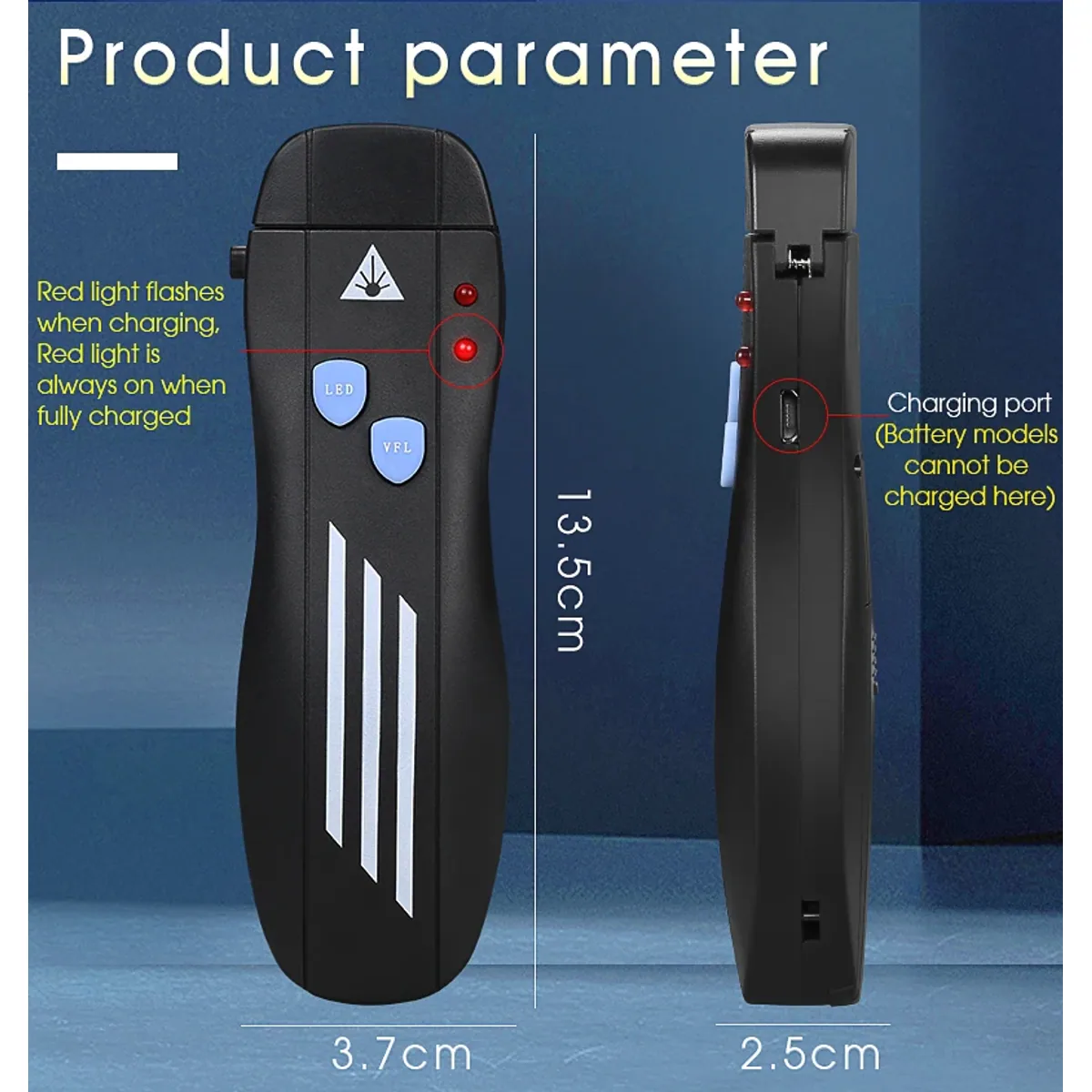 Visual Fault Locator 650nm | 1mW to 50mW | Rechargeable, 2.5mm SC/FC/ST - Thumbnail 5