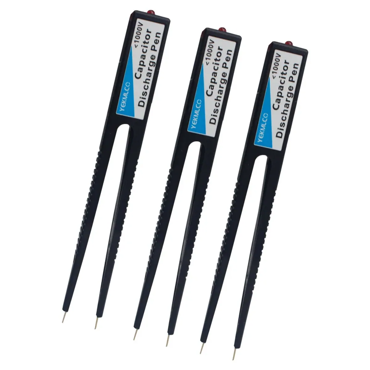 Capacitor Discharger | Black Tweezer Pen with LED | 10 to 1000V - Thumbnail 2