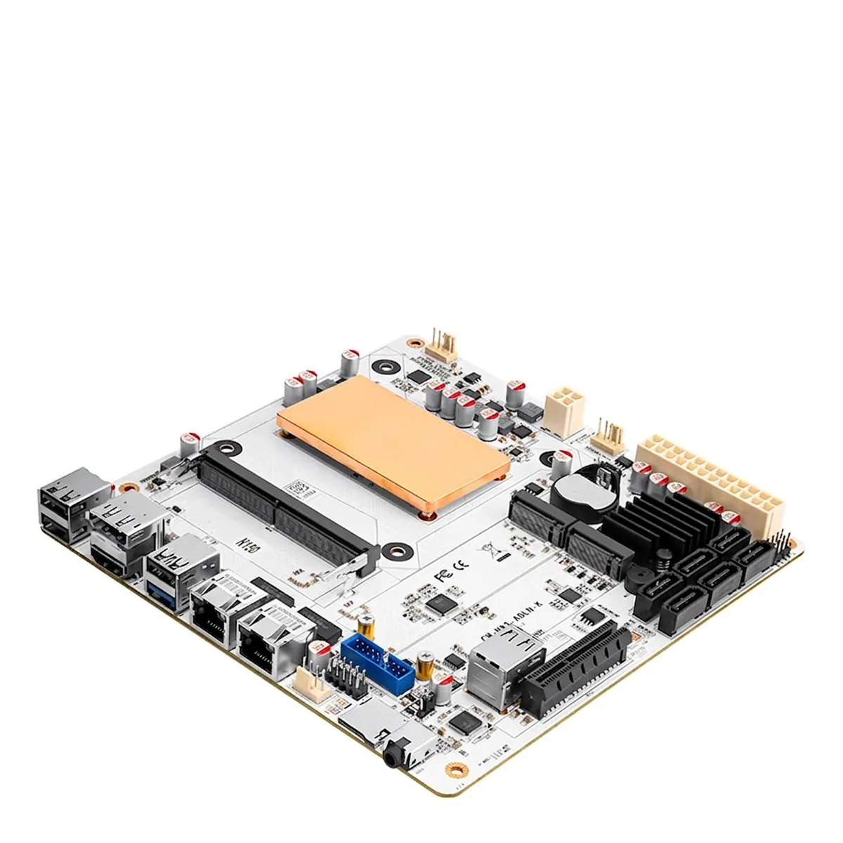 Mini ITX NAS Motherboard | Intel N150 Dual 2.5G LAN | 6x SATA DDR5 - Thumbnail 2