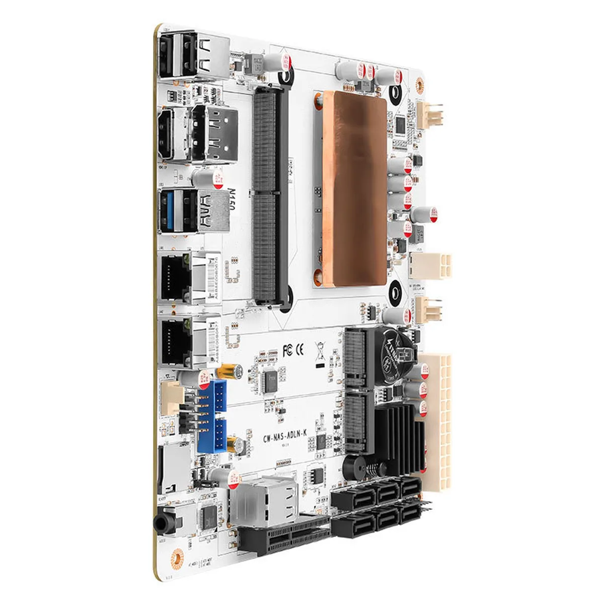 Mini ITX NAS Motherboard | Intel N150 Dual 2.5G LAN | 6x SATA DDR5 - Thumbnail 4