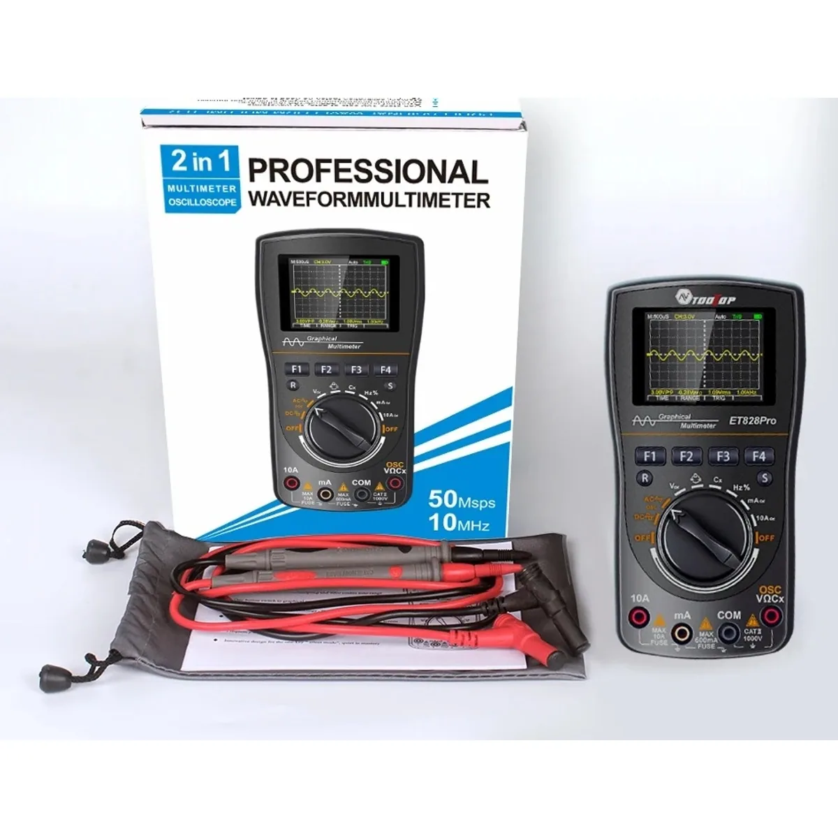 Automotive Oscilloscope Multimeter ET828Pro | 10MHz 50Msps | 6000 Count