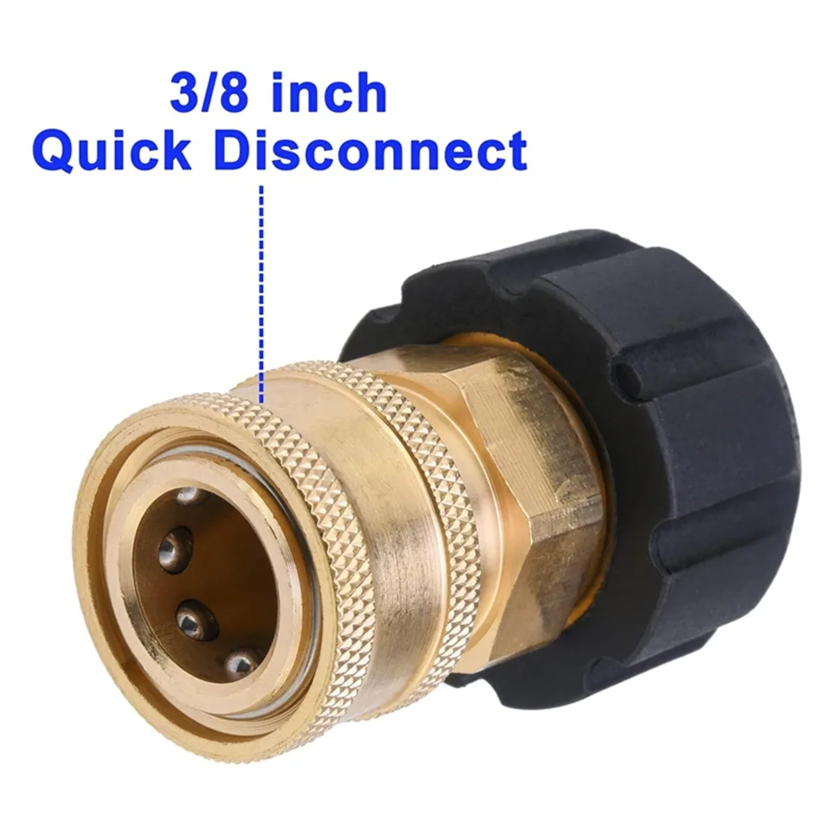 Pressure Washer Hose Adapter M22 to 3/8 Quick Connect | 5000 PSI - Thumbnail 5