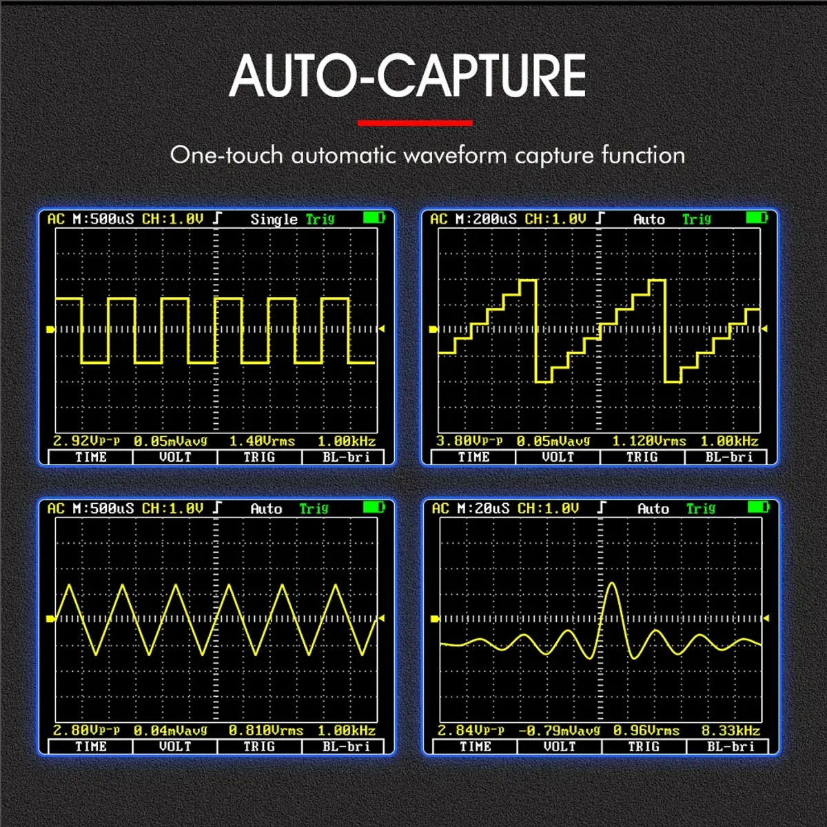 Multimeter with Oscilloscope ET2010A | 1MHz 2.5Msps | 4000 Count Auto Range - Thumbnail 6