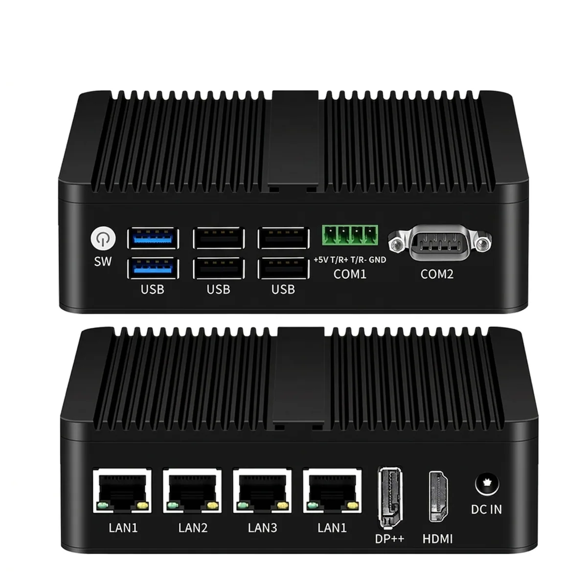 Firewall Appliance Mini PC | Fanless Silent Design | 4x 2.5GbE LAN - Thumbnail 3