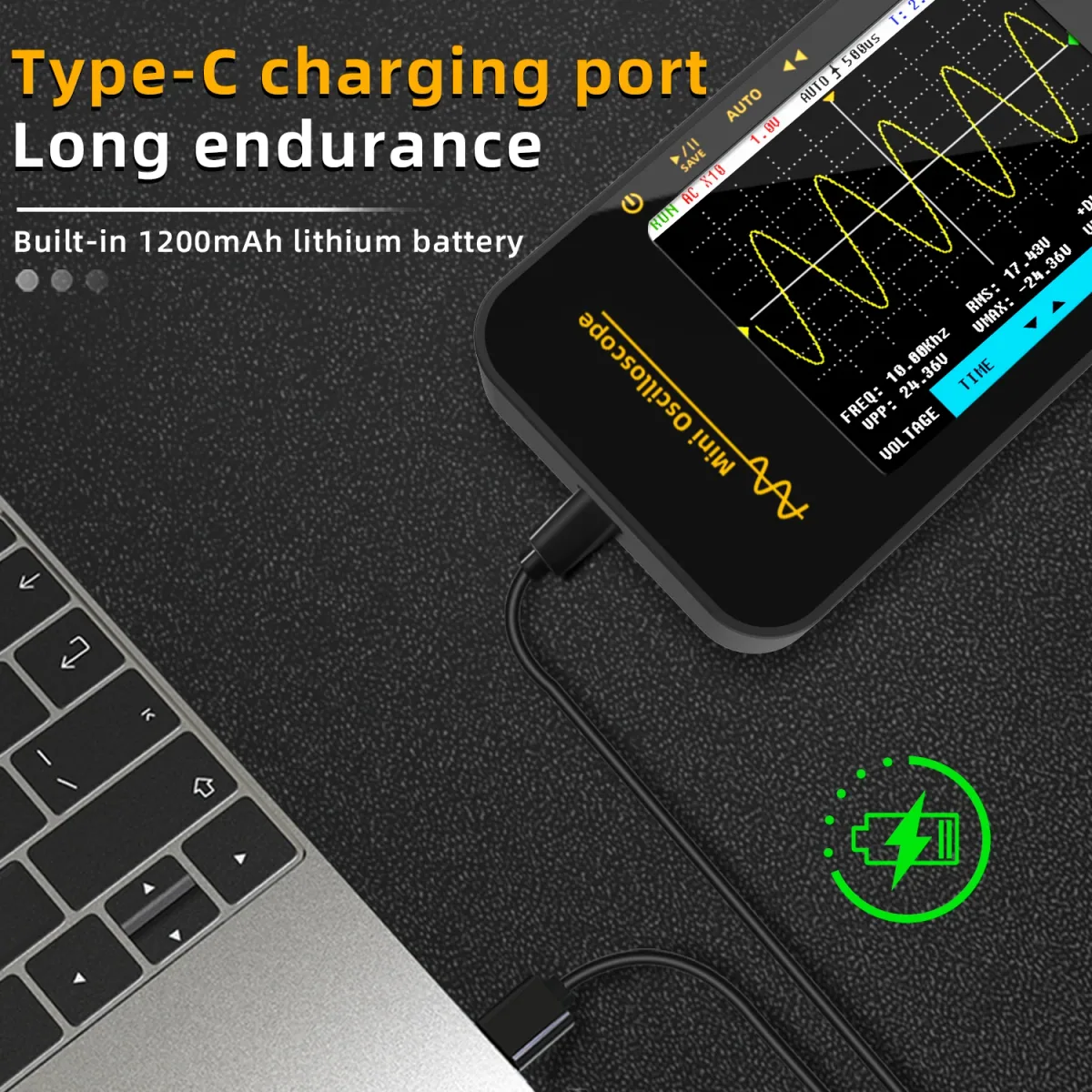 Handheld Oscilloscope OT3/OT5 | 10MHz 48MSa/s or 50MHz 200MSa/s | 3.2 Inch - Thumbnail 3