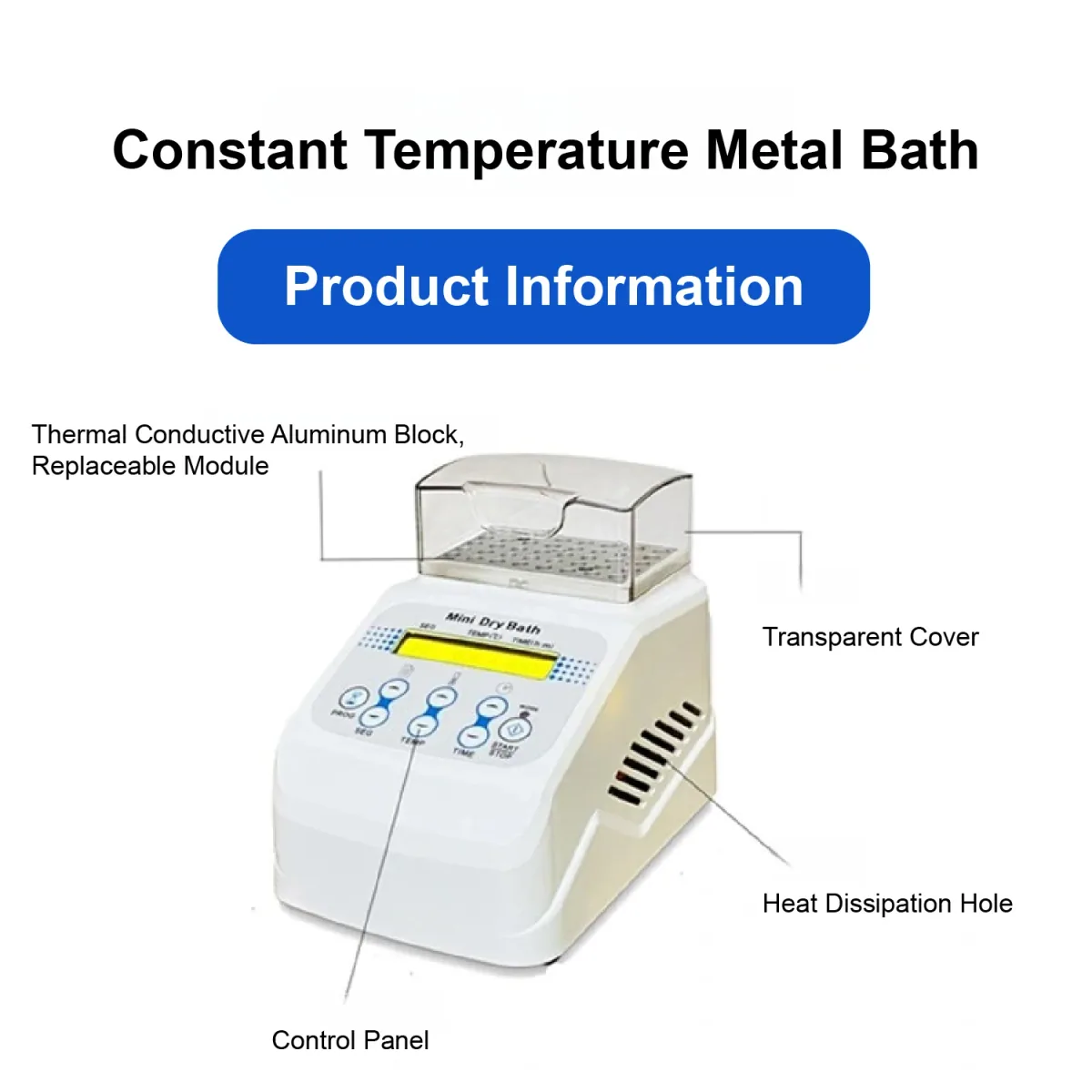 Dry Bath Incubator M-JSY-H | RT+5 to 100°C | Digital Control | Block Modules - Thumbnail 5